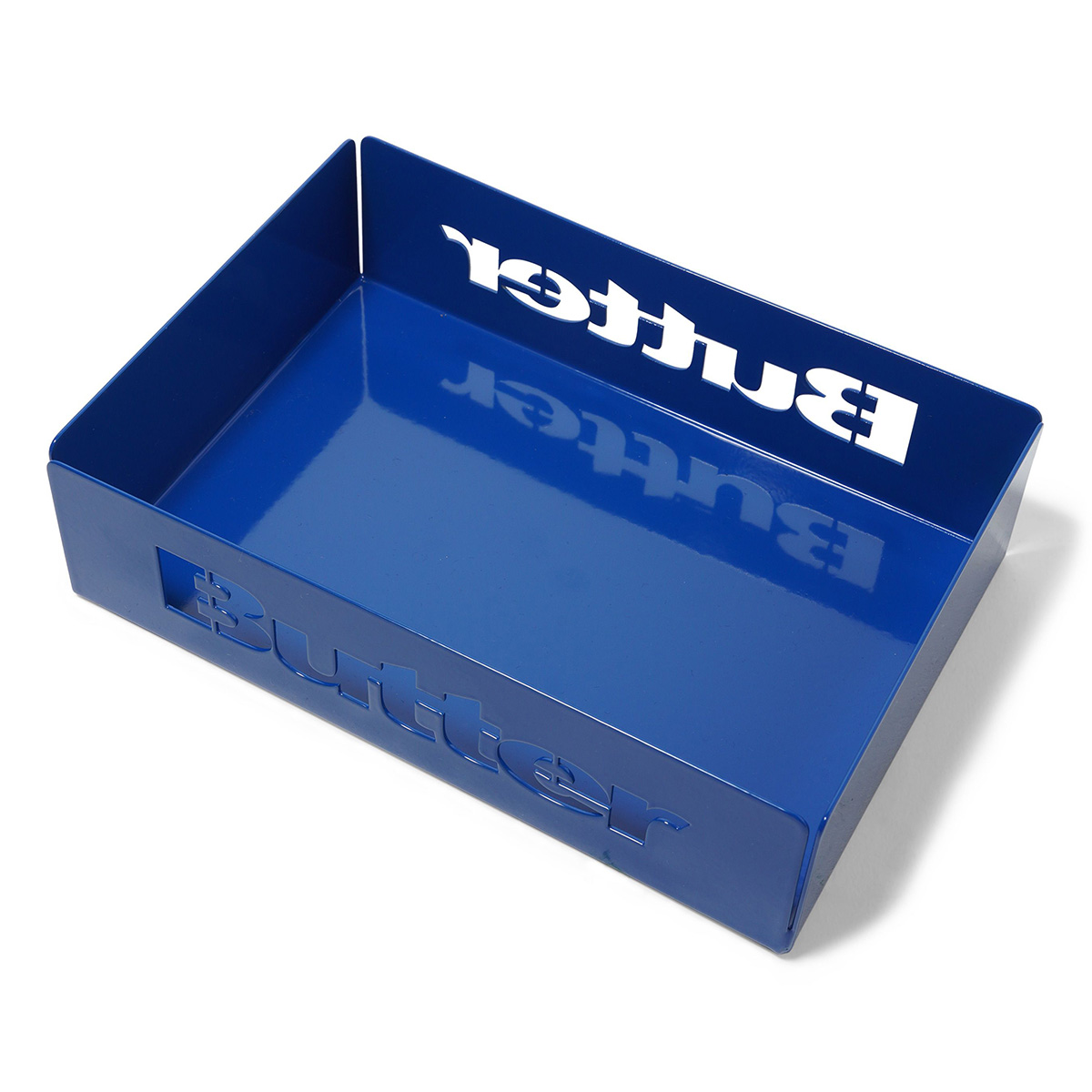 Butter Goods Stencil Logo Metal Tray Blue