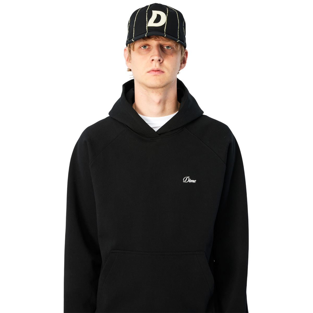 Dime Pinstriped Worker Cap Black