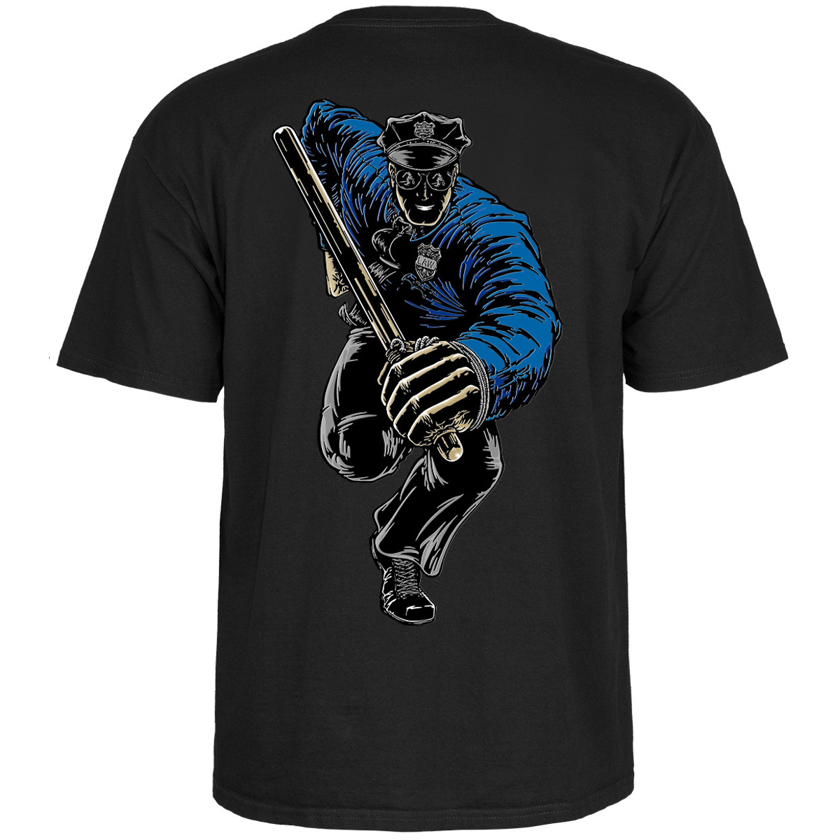 Powell Peralta Chris Senn Police T-shirt Black Powell Peralta Chris Senn Police T-shirt Black