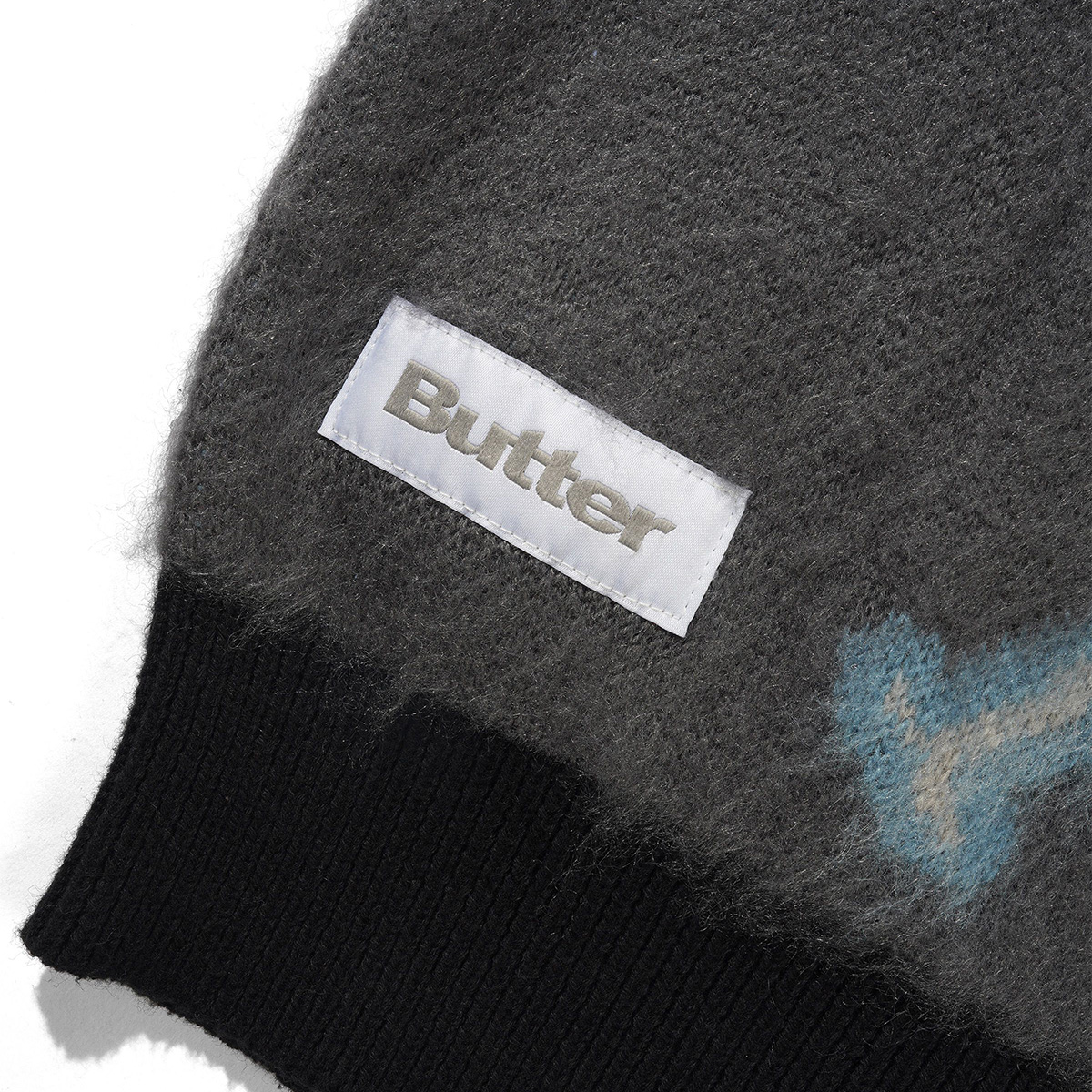 Butter Goods Beetle Zip-Thru Knit Sweater Black
