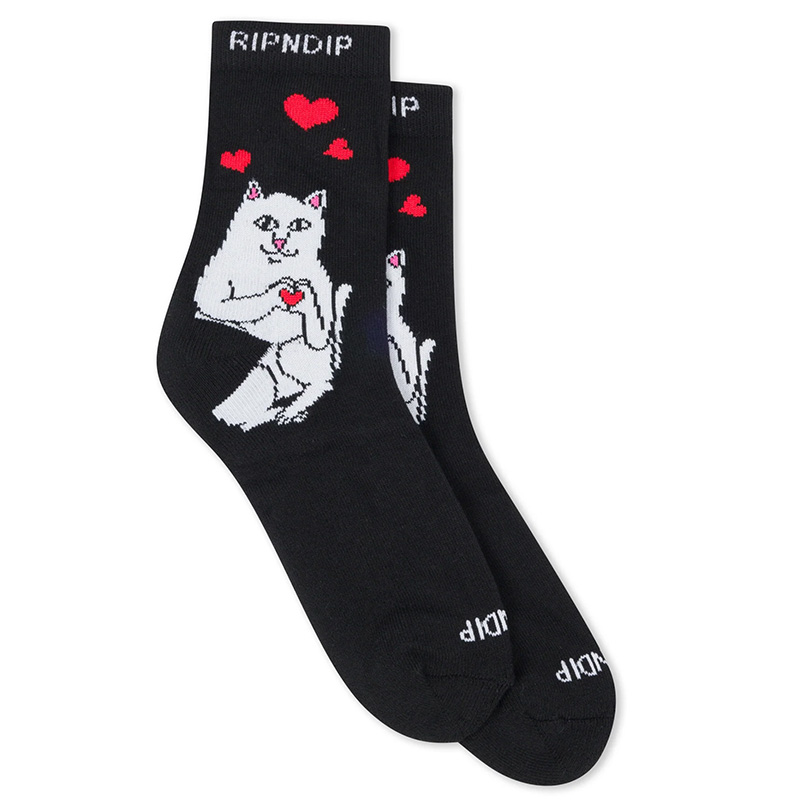 RIPNDIP Nermal Love Mid Socks Black