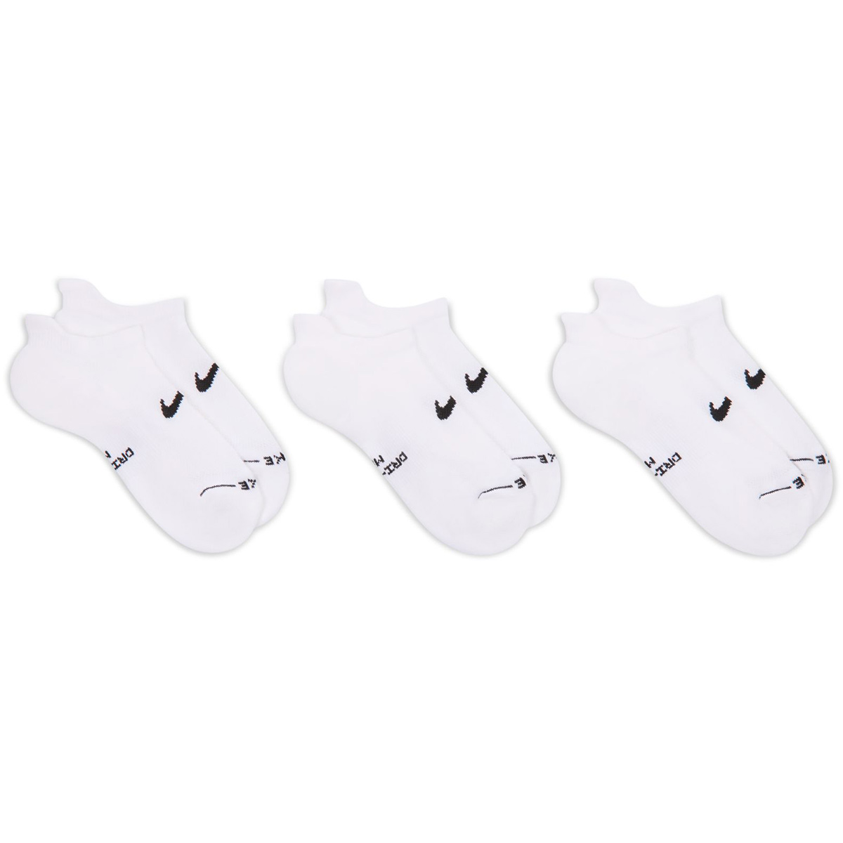 Nike SB Everyday Elevated No-Show Socks 3-Pack White/Black