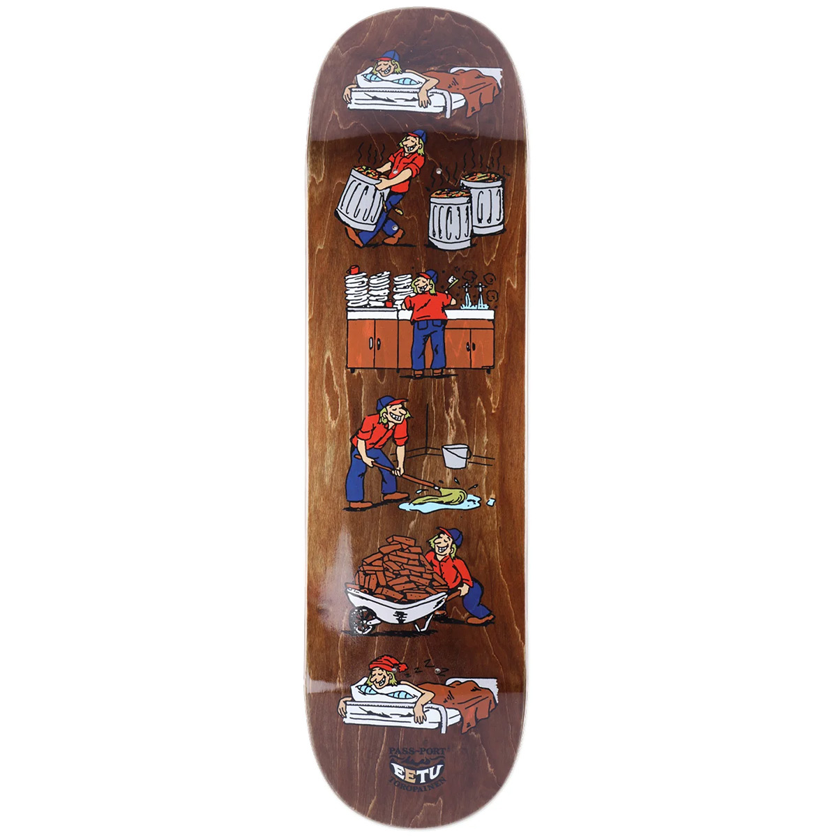 Pass Port Eetu Smiling Through It Skateboard Deck 8.25