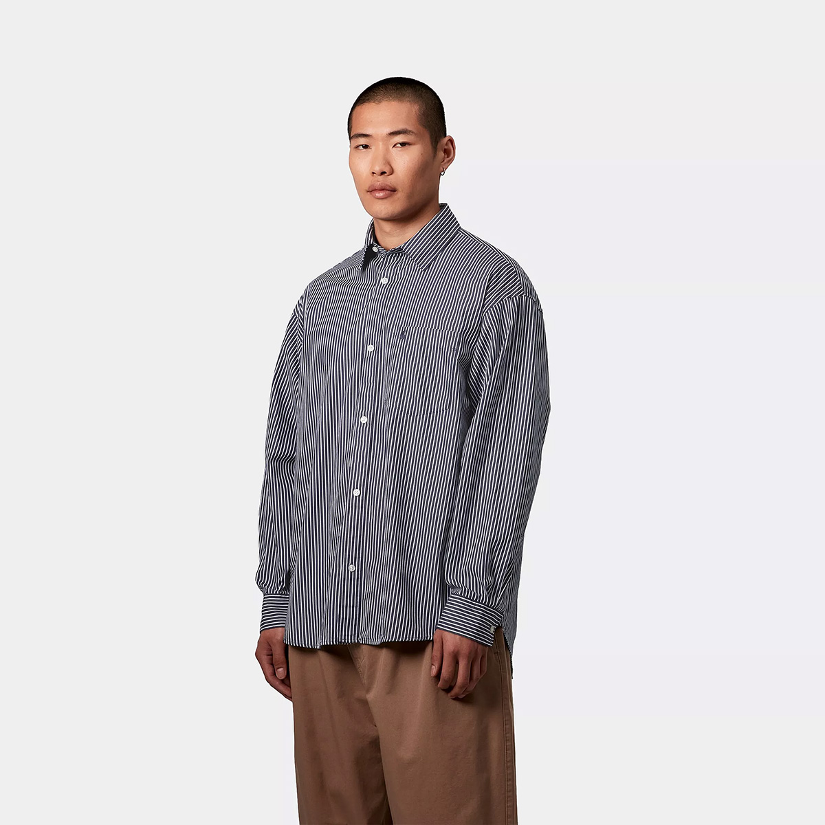 Carhartt WIP Longsleeve Notus Shirt Arvin Stripe Space Carhartt WIP Longsleeve Notus Shirt Arvin Stripe Space