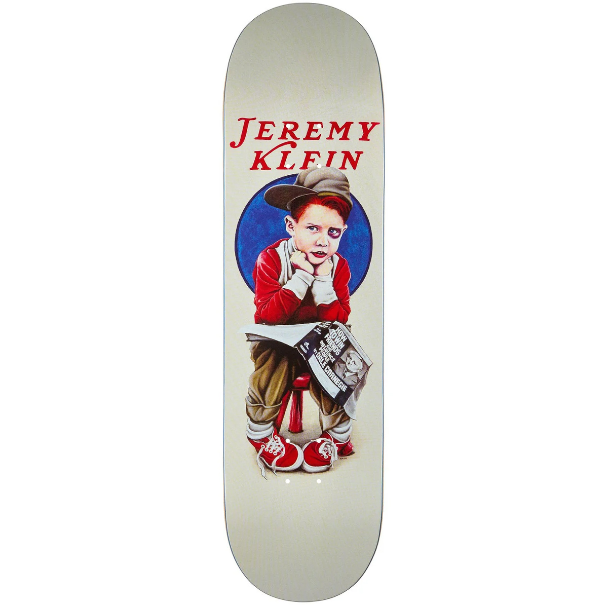 World Industries Jeremy Klein Black Eye Kid Slick Skateboard Deck 8.5