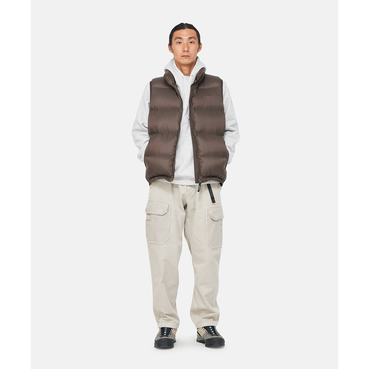 Gramicci Down Puffer Vest Dark Brown