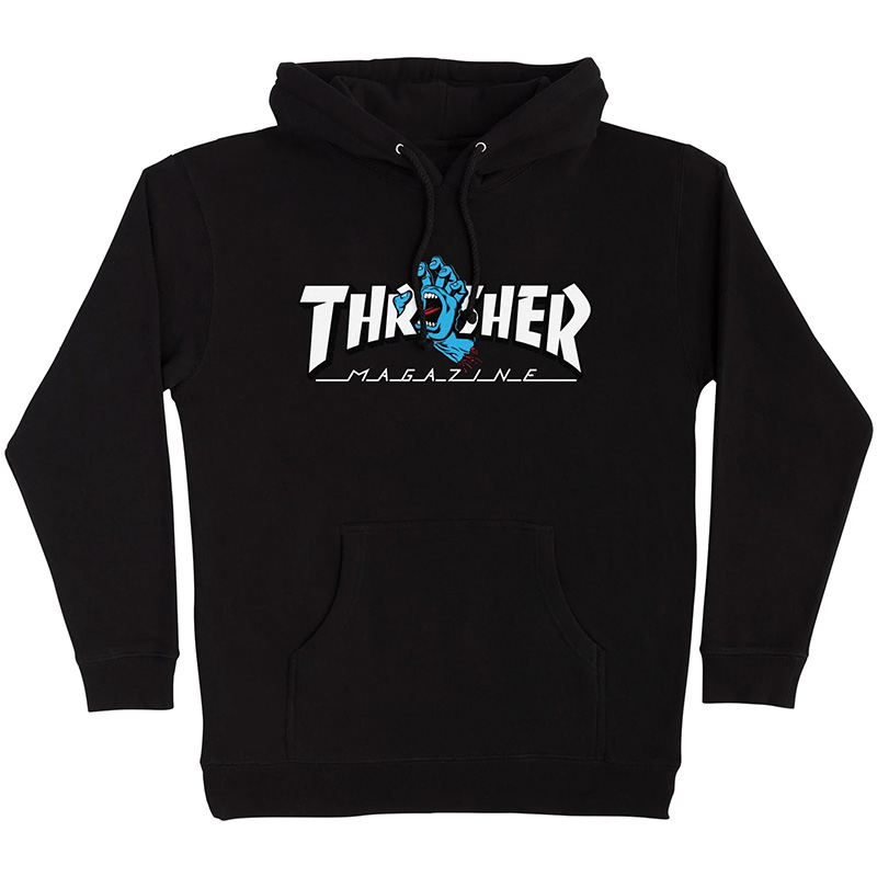 Santa Cruz x Thrasher Screaming Logo Hooded Sweater Black