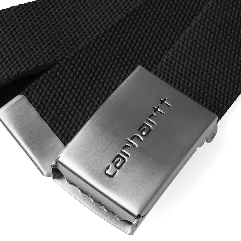 Carhartt WIP Clip Belt Chrome Black Carhartt WIP Clip Belt Chrome Black