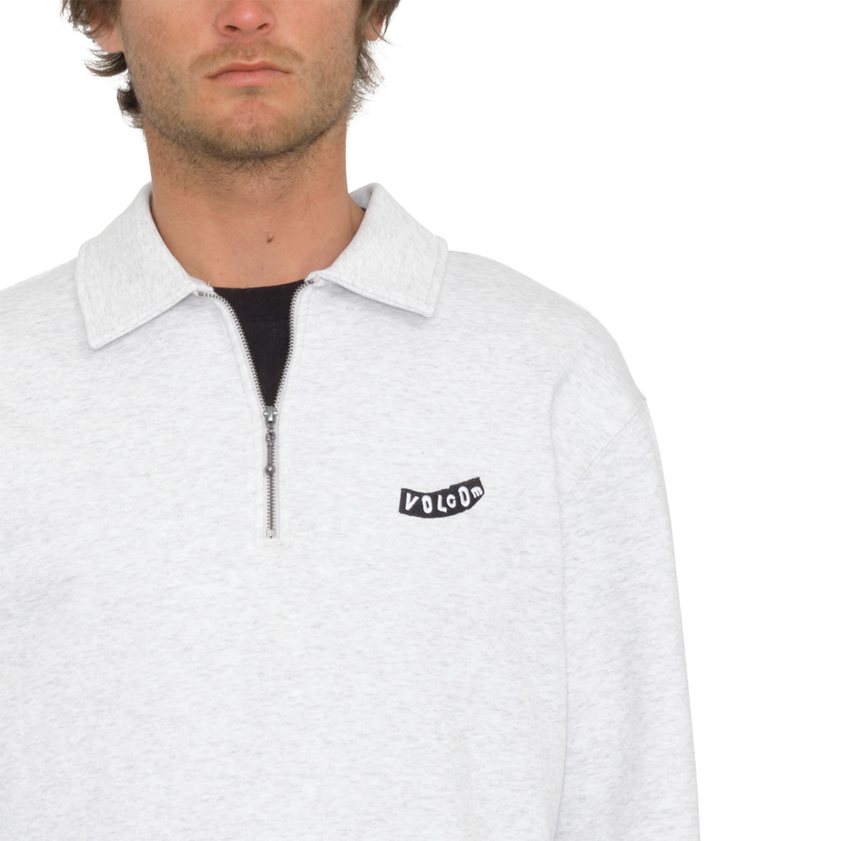 Volcom Nevermine Terry Crewneck Sweater Bone Heather Volcom Nevermine Terry Crewneck Sweater Bone Heather