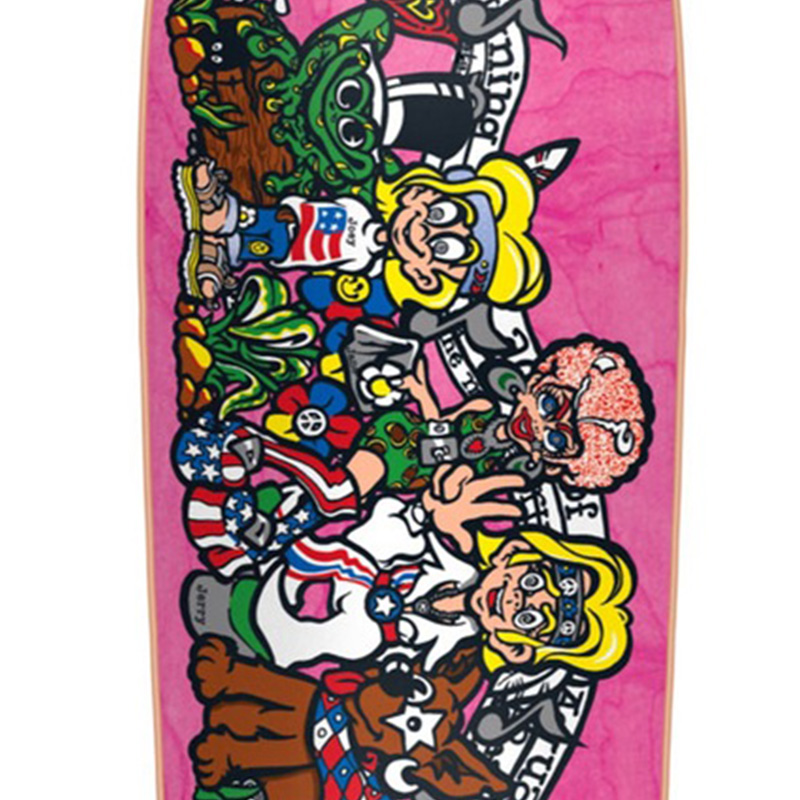 New Deal Howell Hippies HT Skateboard Deck Pink 9.375 New Deal Howell Hippies HT Skateboard Deck Pink 9.375