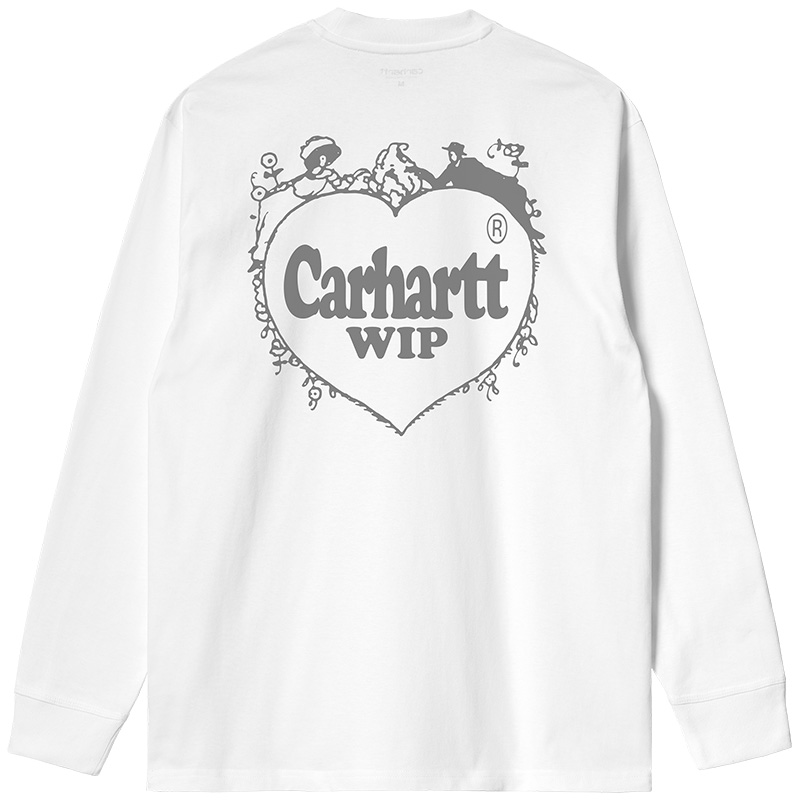 Carhartt WIP Spree Longsleeve T-Shirt White/Grey Carhartt WIP Spree Longsleeve T-Shirt White/Grey