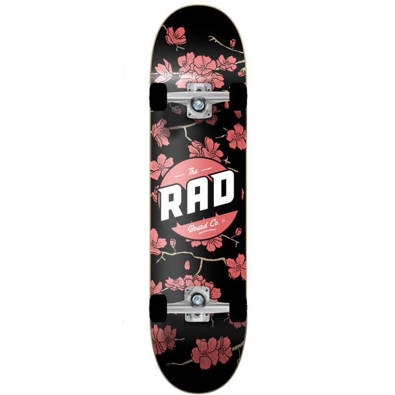 Rad Cherry Blossom Dude Crew Complete Skateboard Black/Red 8.0