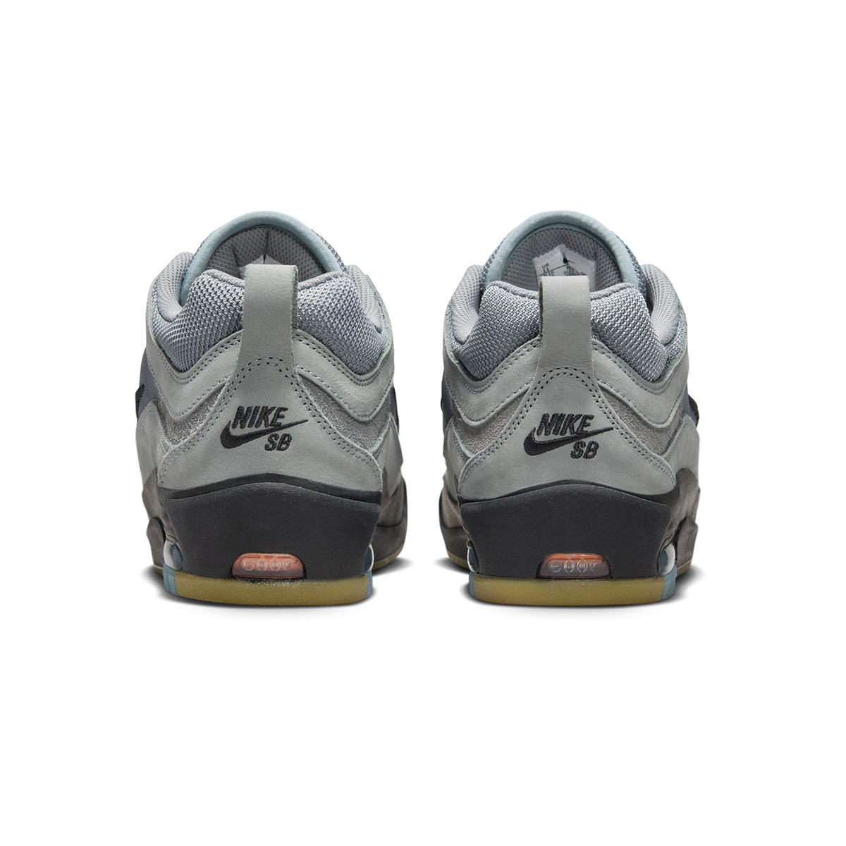 Nike SB Air Max Ishod Iso Cool Grey/Black-Cool Grey-Dk Grey-Gum Lt Brown-Safety Orange