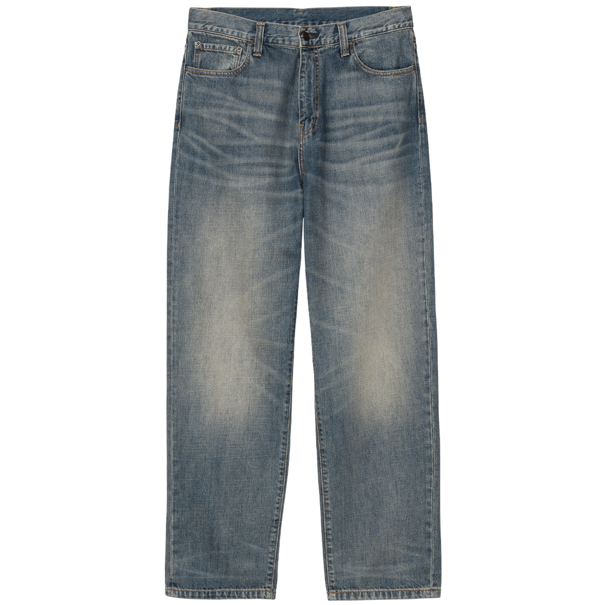 Carhartt WIP Aaron Pant Blue Worn Used Wash