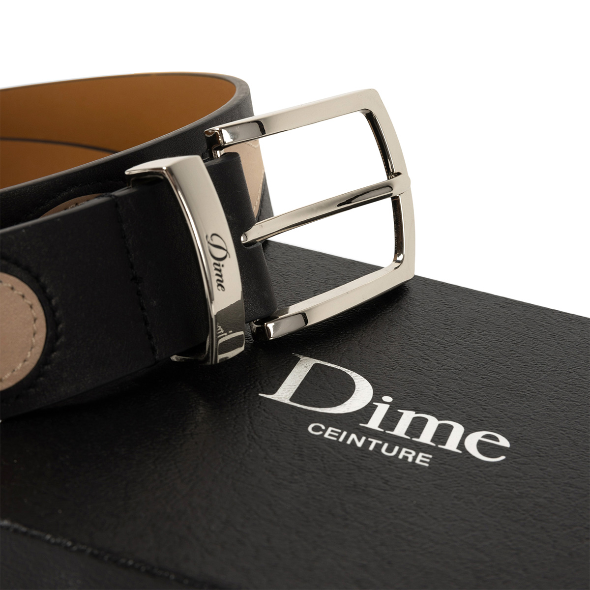 Dime Premium Leather Belt Black Dime Premium Leather Belt Black