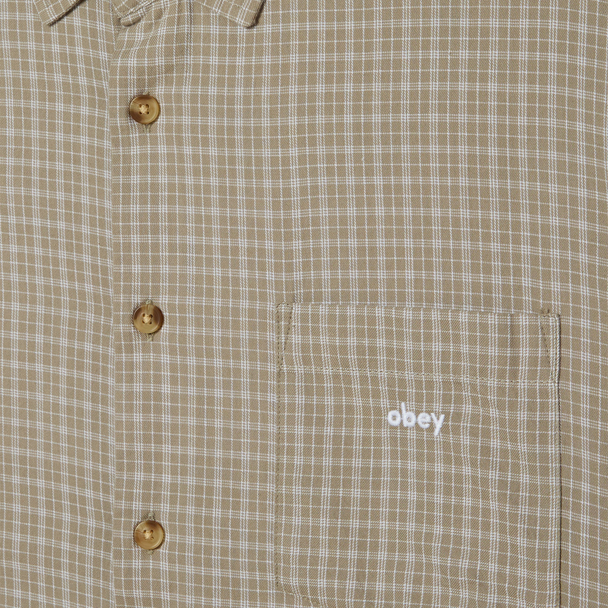 Obey Bigwig Ian Woven Shirt Dried Sage