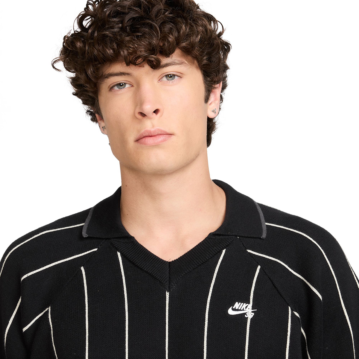 Nike SB Stripe Shortsleeve Polo Sweater Black/Sail/Black Nike SB Stripe Shortsleeve Polo Sweater Black/Sail/Black