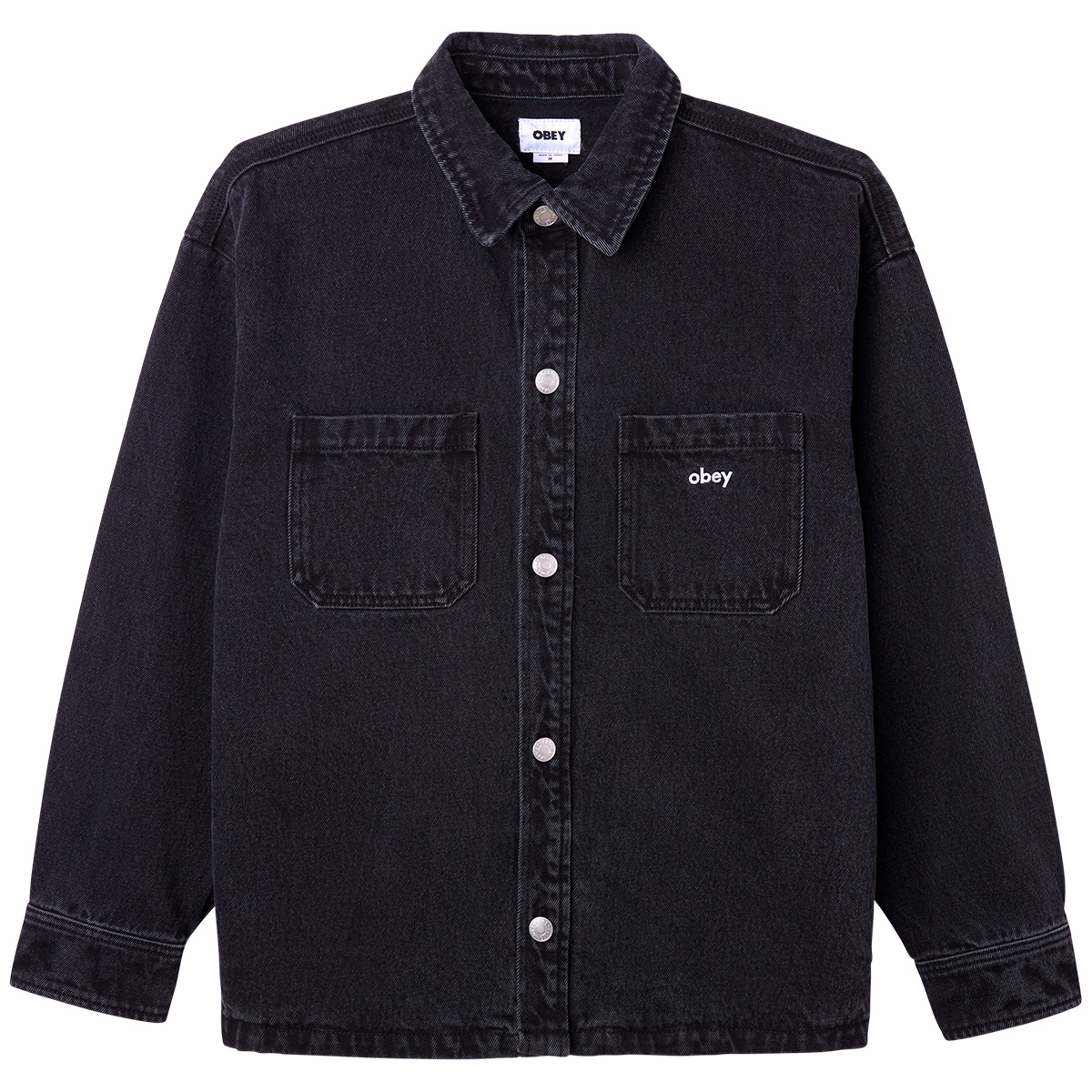 Obey Winston Shirt Jacket Faded Black