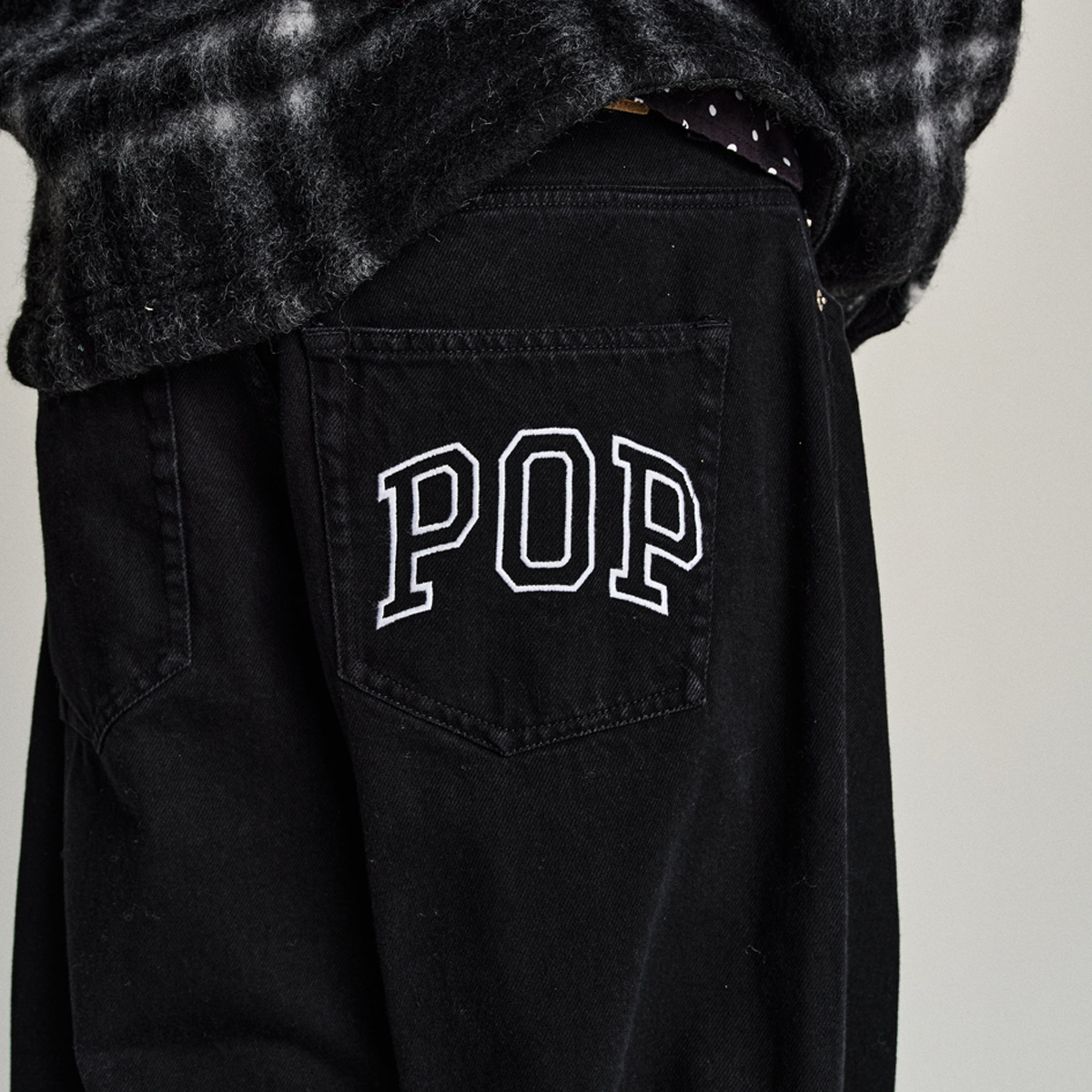 POP DRS Denim Arch Pants Rinsed Black POP DRS Denim Arch Pants Rinsed Black