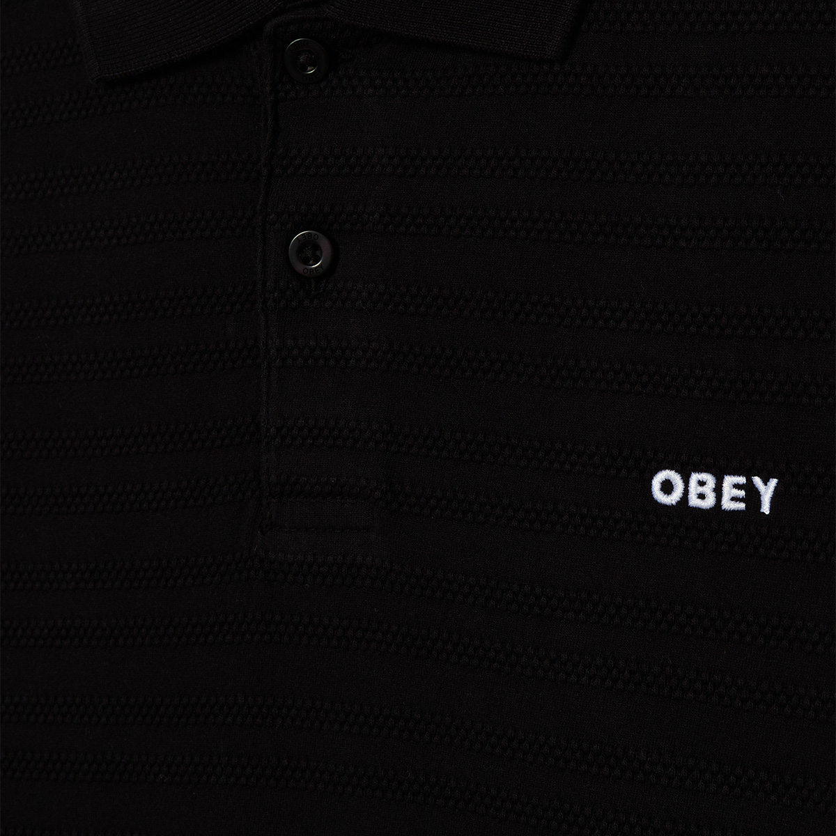 Obey Bold Polo Shirt Pigment Black