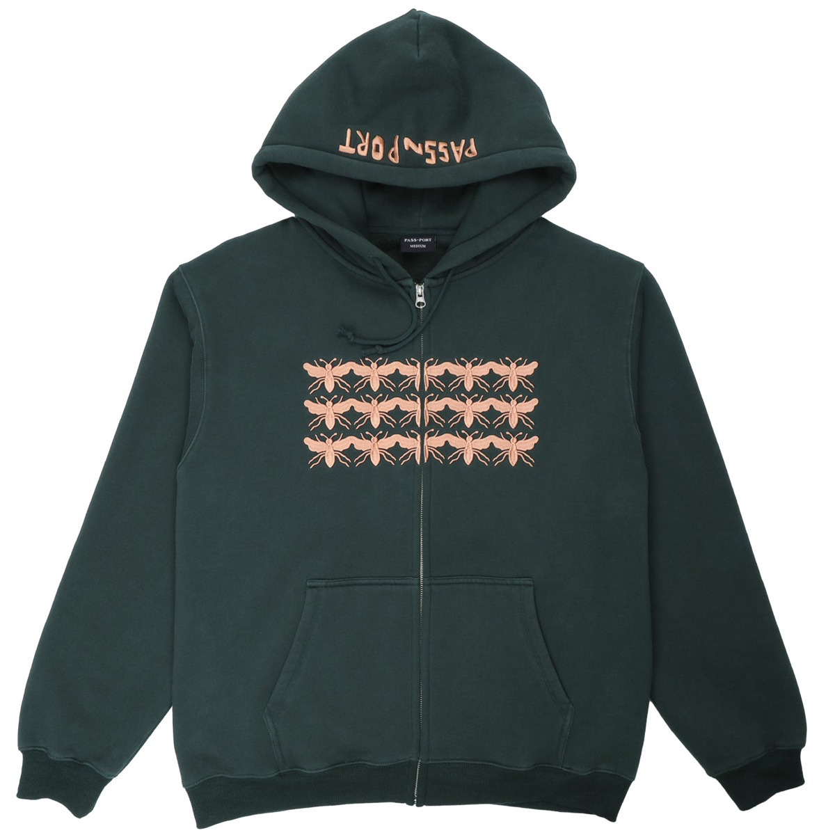 Pass Port Scissorcraft Zip Hooded Sweater Seaweed