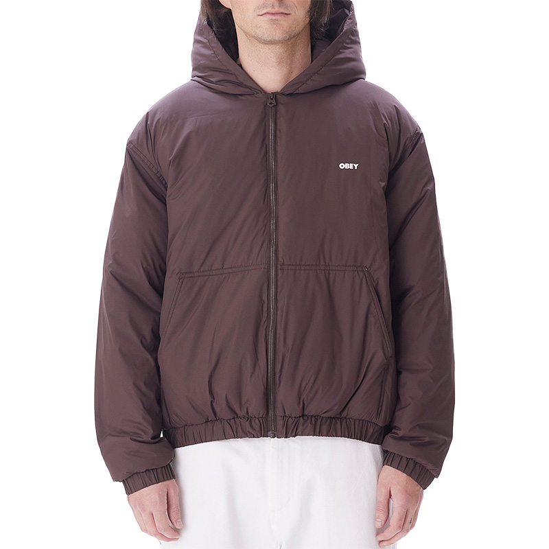 Obey Retreat Hooded Jacket Java Brown