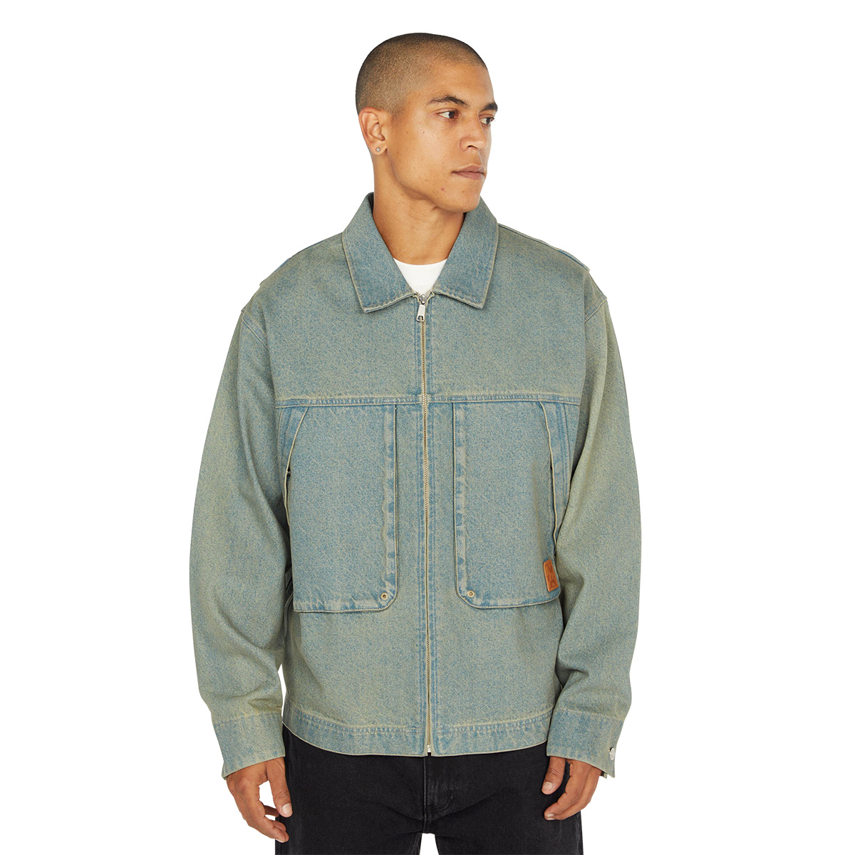 HUF Dresden Denim Work Jacket Indigo Earth HUF Dresden Denim Work Jacket Indigo Earth