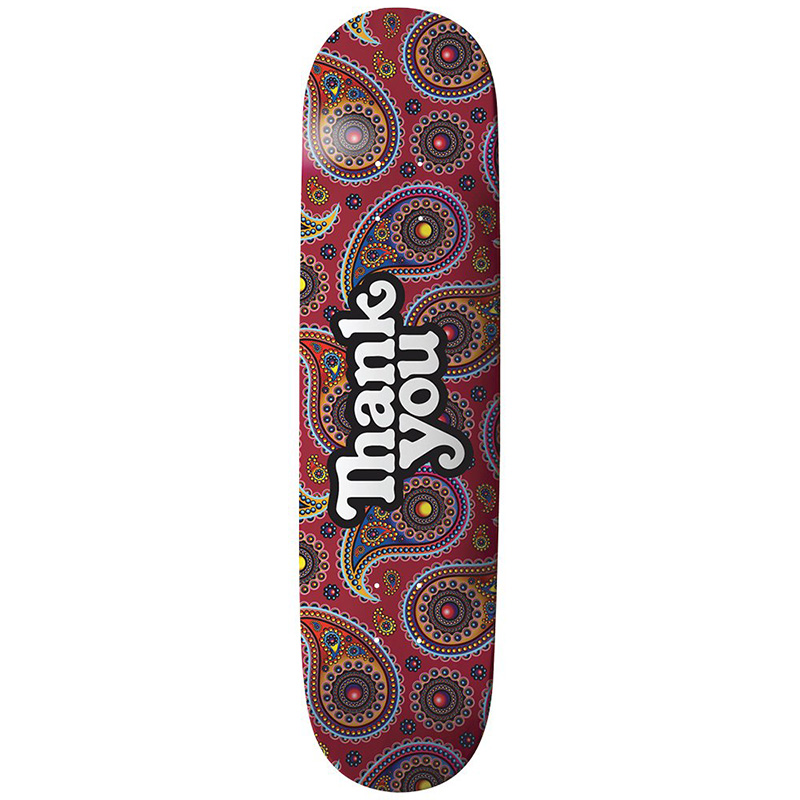 Thank You Paisley Logo Skateboard Deck Paisley 8.0 Thank You Paisley Logo Skateboard Deck Paisley 8.0