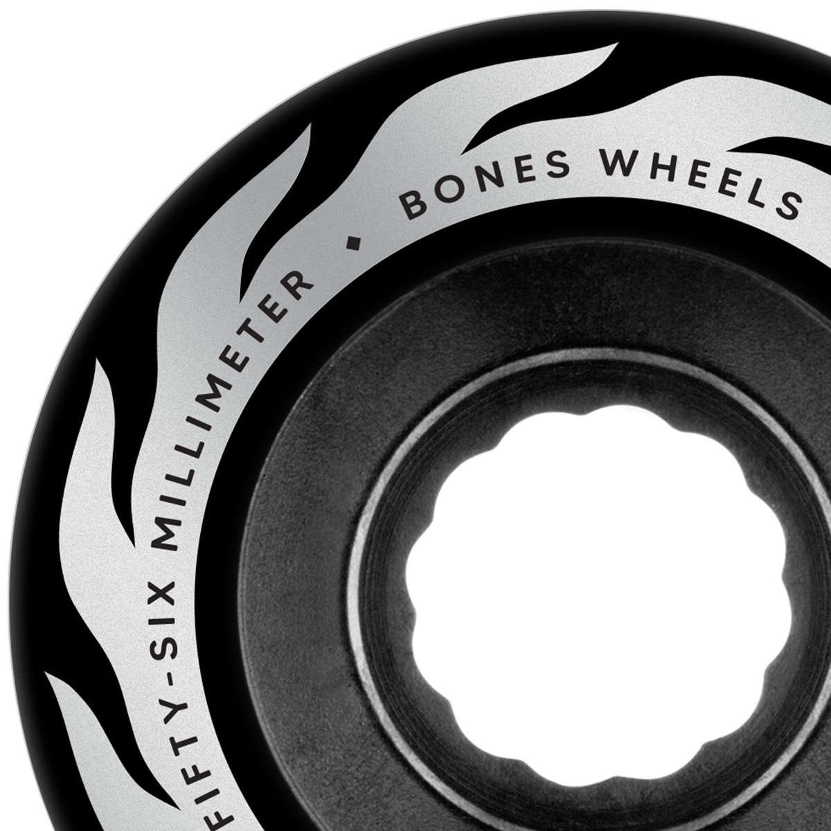 Bones Rough Riders Eternal Flame Cruiser Wheels Black 80a 56mm
