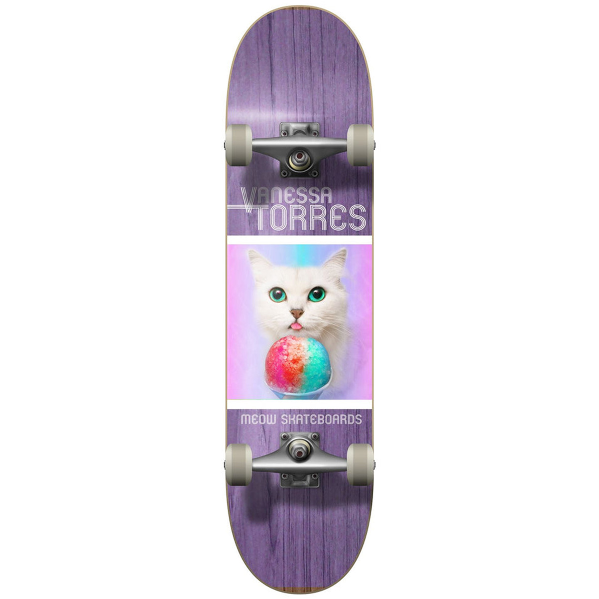 Meow Vaness Torres Furreal Complete Skateboard 7.75 Meow Vaness Torres Furreal Complete Skateboard 7.75