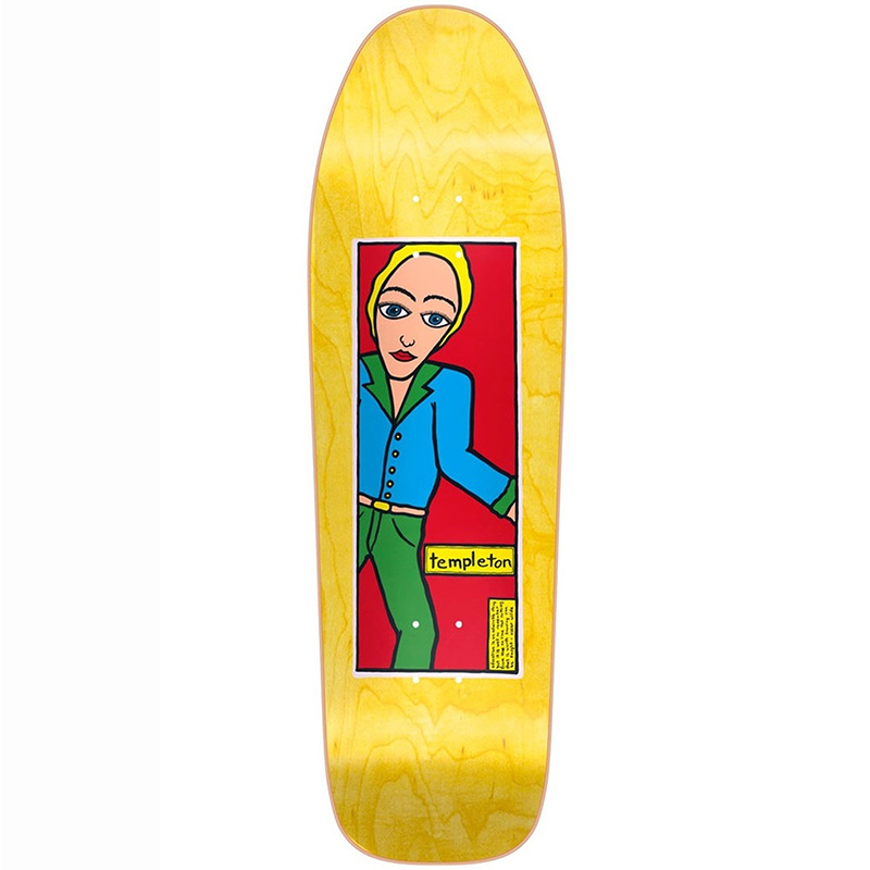 New Deal Templeton Man V-Ply HT Skateboard Deck Yellow 9.625