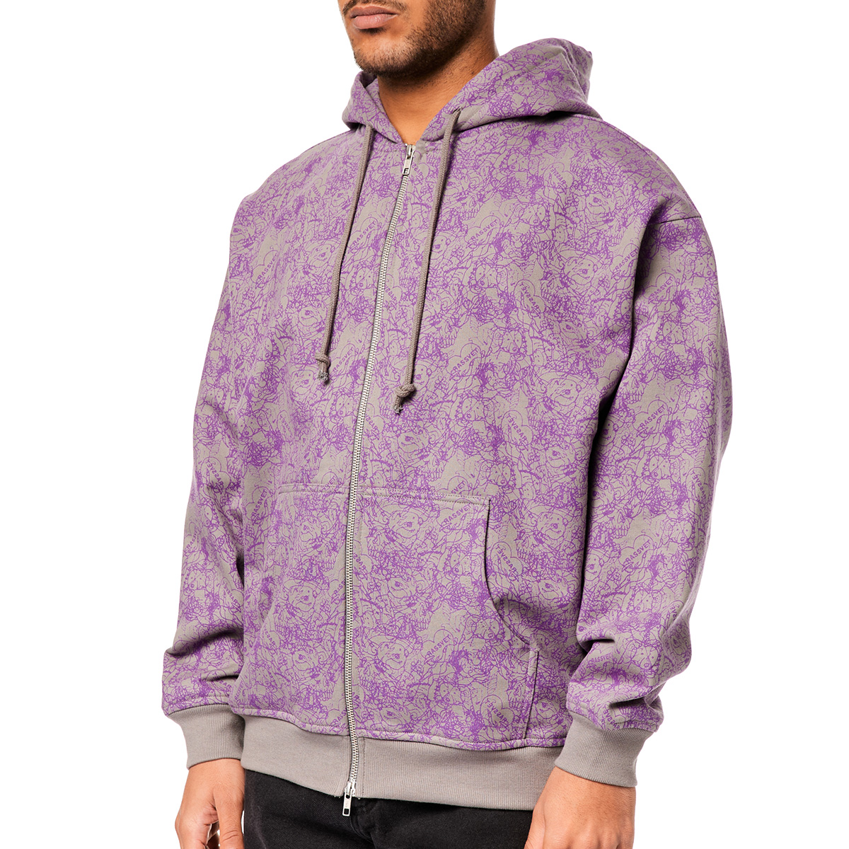 Rassvet Sketch Zip Hooded Sweater Dark Grey Rassvet Sketch Zip Hooded Sweater Dark Grey