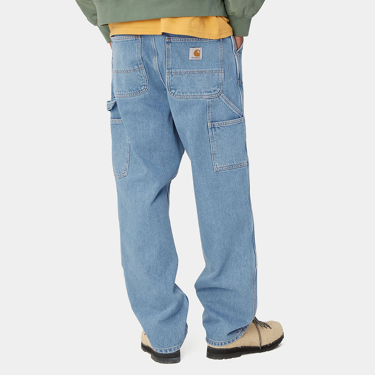 Carhartt WIP Double Knee Pant Blue Stone Bleached Carhartt WIP Double Knee Pant Blue Stone Bleached