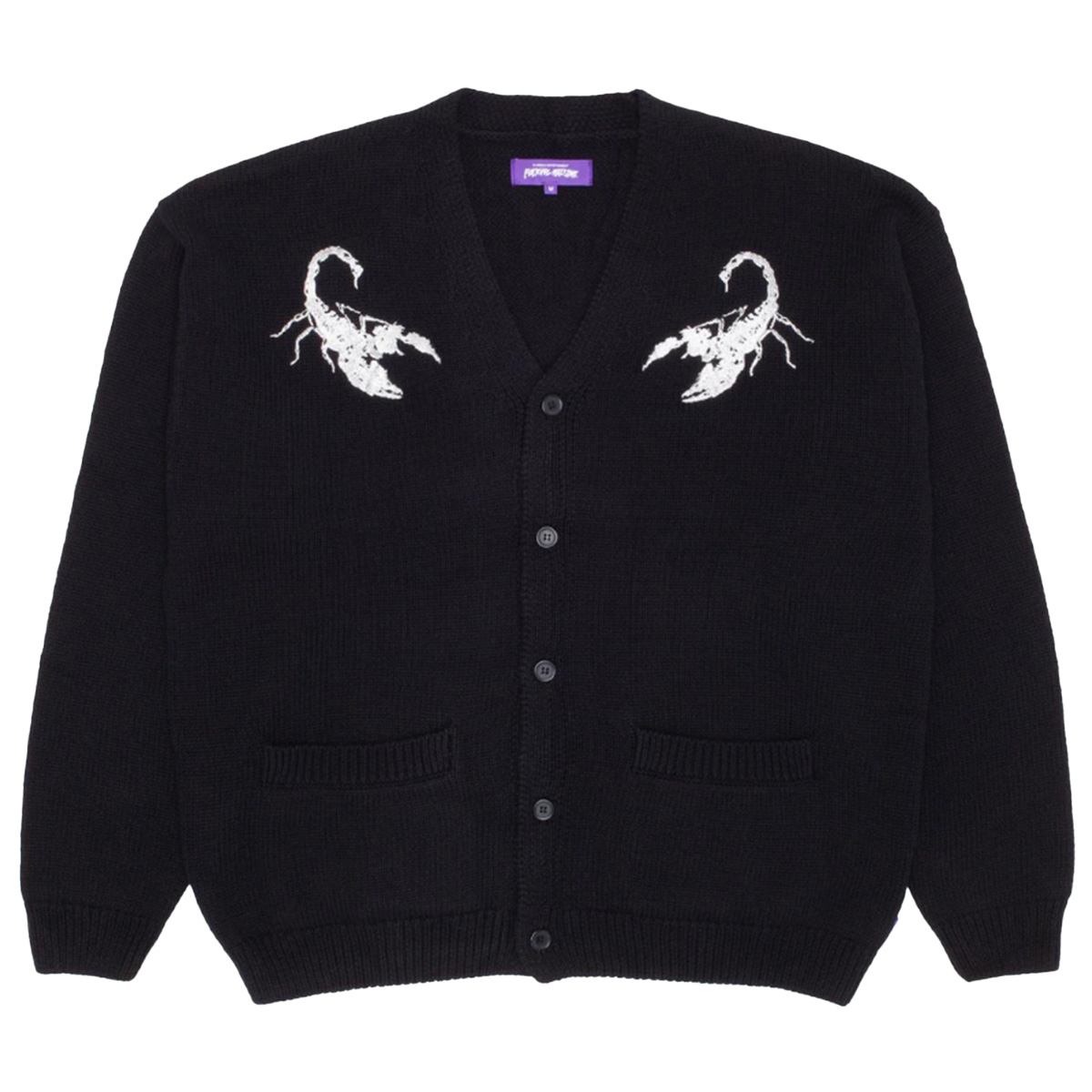 Fucking Awesome Embroidered Scropion Cardigan Black Fucking Awesome Embroidered Scropion Cardigan Black