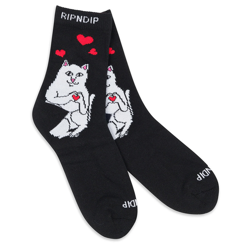 RIPNDIP Nermal Love Mid Socks Black RIPNDIP Nermal Love Mid Socks Black