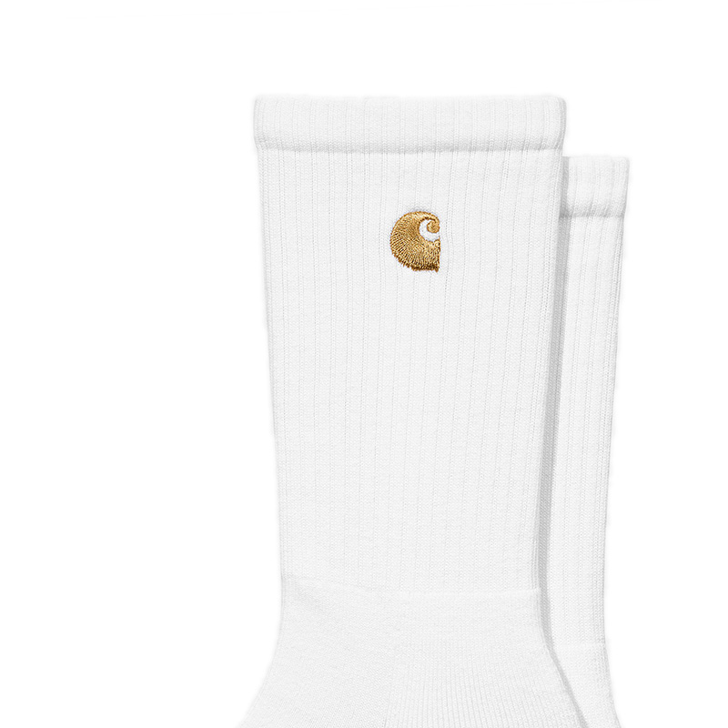 Carhartt WIP Chase Socks White/Gold Carhartt WIP Chase Socks White/Gold