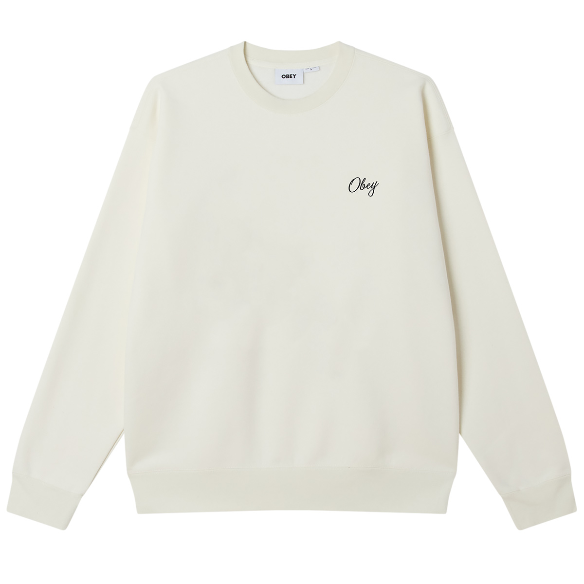 Obey Paper Rose French Terry Sweater Off White
