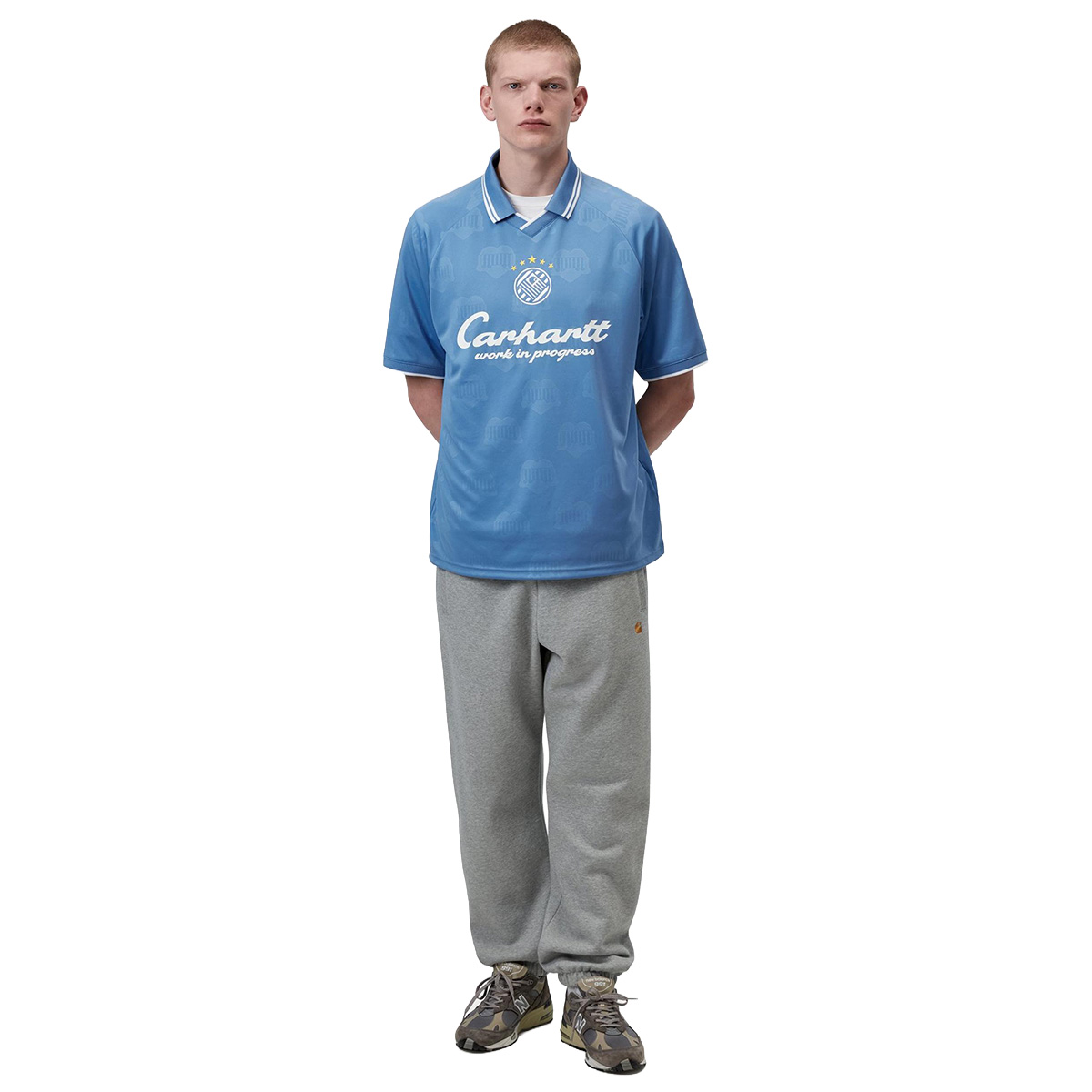 Carhartt WIP Terrace Football T-Shirt Heart Train Jacquard Curacao 