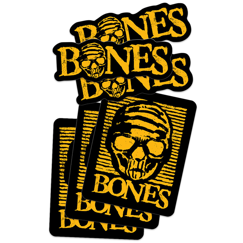 Bones Black & Gold Sticker
