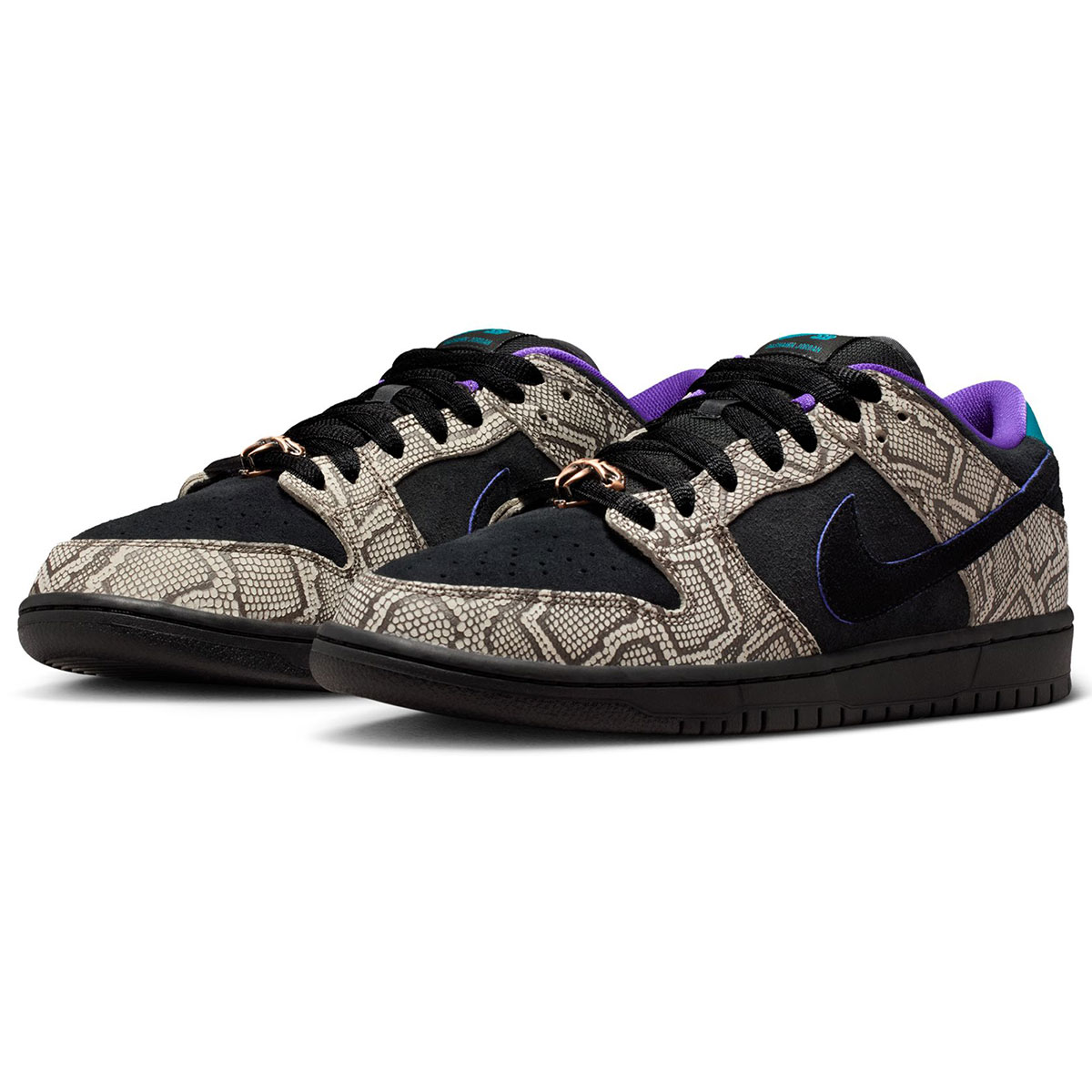 Nike SB Dunk Low Pro String/Black-Brt Spruce-Fierce Purple-Dk Russet-Black