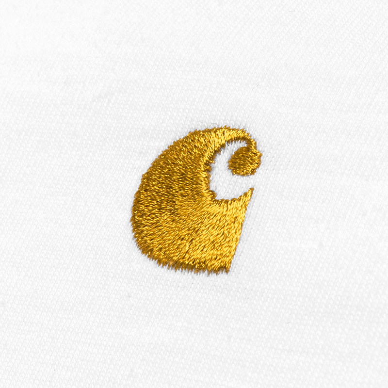 Carhartt WIP Chase Longsleeve T-Shirt White/Gold Carhartt WIP Chase Longsleeve T-Shirt White/Gold