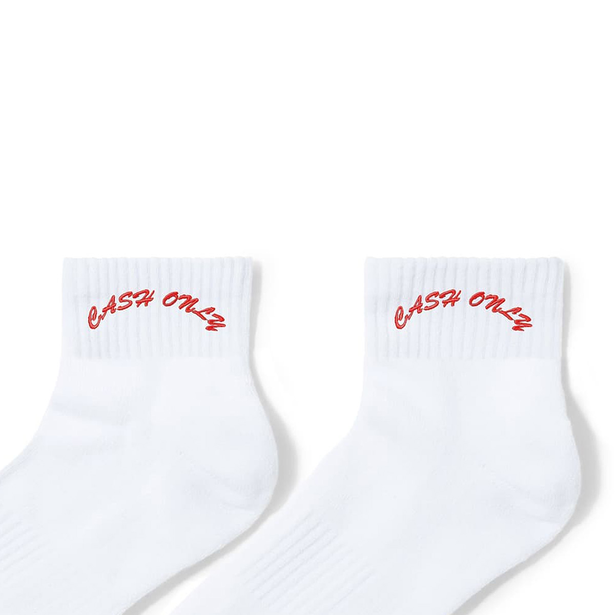 Cash Only Logo Ankle Socks White Cash Only Logo Ankle Socks White