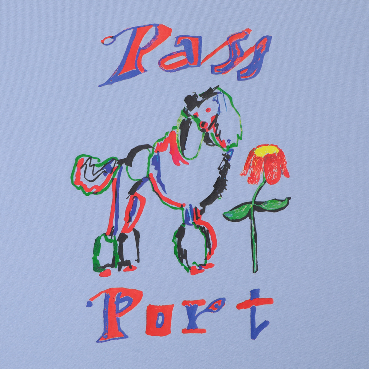 Pass Port Poodle Organic T-shirt Powder Blue