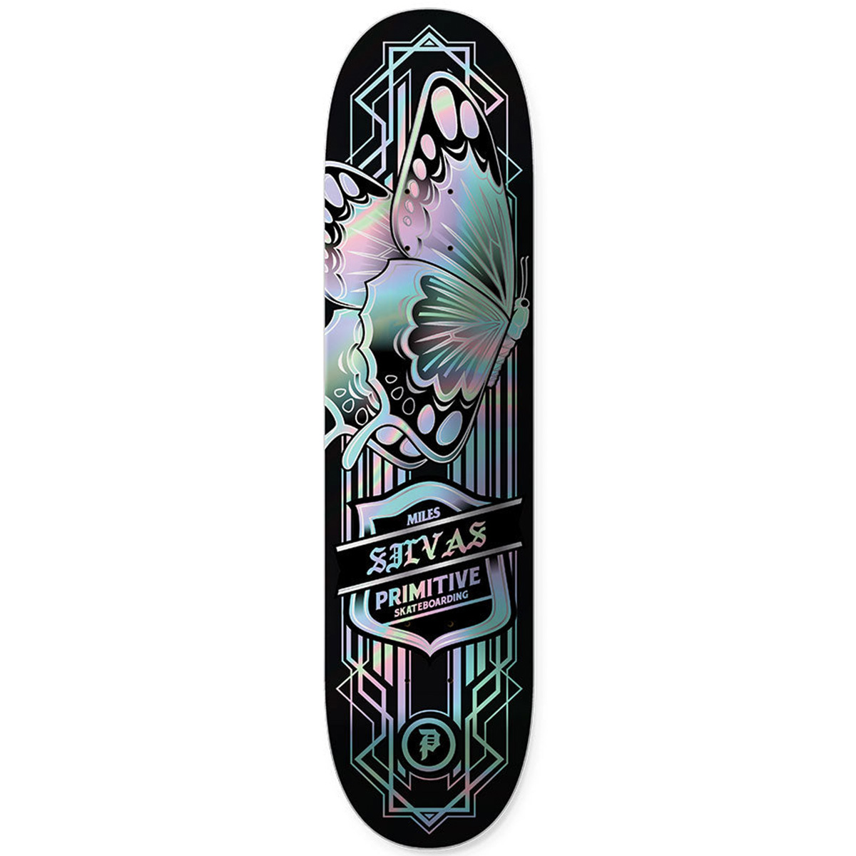 Primitive Silvas Butterfly Spectra Skateboard Deck Black/Foil 8.5