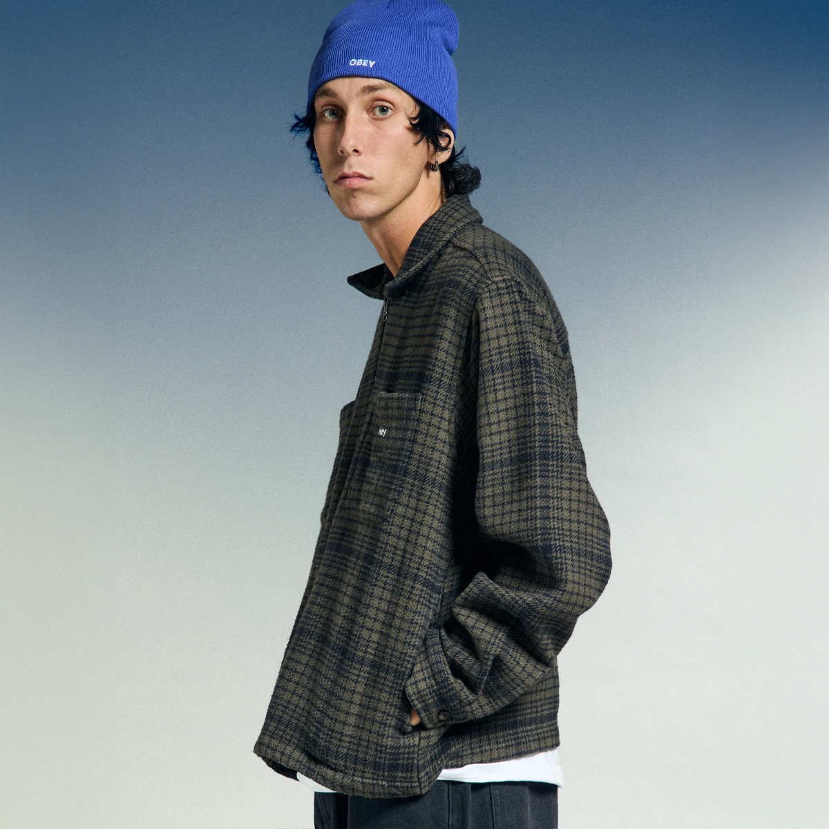 Obey Parker Zip Shirt Jacket Rosin