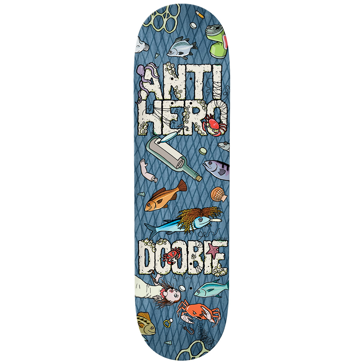 Anti Hero Doobie Catch Of The Day Skateboard Deck Sea Blue 8.75