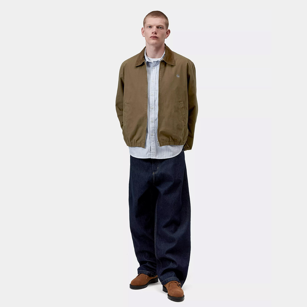 Carhartt WIP Madison Ripstop Jacket Dark Beech/Black Garment Dyed