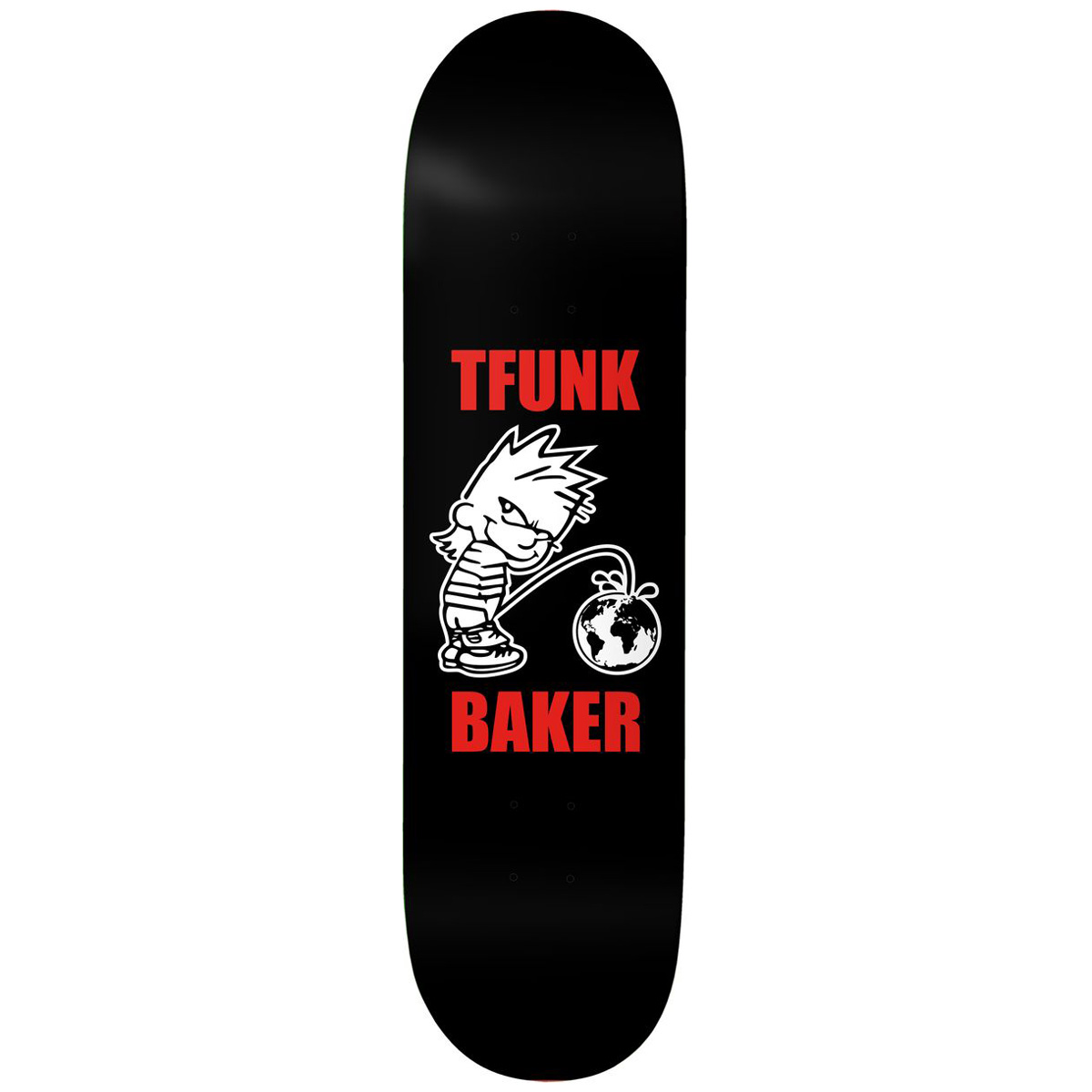 Baker T-Funk Whizz Kid Skateboard Deck Black 8.25 Baker T-Funk Whizz Kid Skateboard Deck Black 8.25