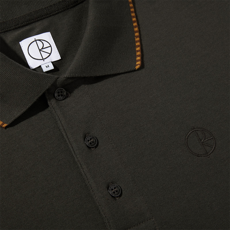 Polar Checkered Surf Polo Shirt Dirty Black Polar Checkered Surf Polo Shirt Dirty Black