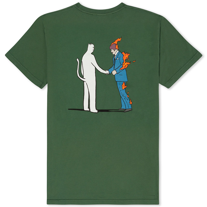 RIPNDIP Burn T-Shirt Olive RIPNDIP Burn T-Shirt Olive